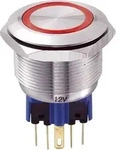 TRU COMPONENTS 701803 GQ25-11E/R/12V Vandalismusgesch&uuml;tzter Drucktaster 250 V/AC 5 A