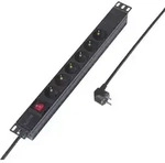 Sygonix SY-6736978 Steckdosenleiste 19 Zoll 6fach Schwarz Schutzkontakt 1St.