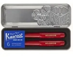 Moleskine Kaweco Ballpoint and Foutain Pen Set, Red, Medium Point and Medium...
