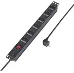 Sygonix SY-6736982 Steckdosenleiste 19 Zoll 6fach Schwarz Schutzkontakt 1St.