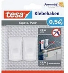 Tesa Klebehaken Tapeten & Putz - selbstklebender Haken - ideal zur Befestigung von