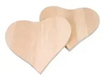 PEBARO FRUE2 - Fr&uuml;hst&uuml;cksbrettchen Herz, Holz, Herzform, 2 St&uuml;ck, Gr&ouml;&szlig;e