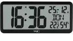 TFA Dostmann 60.4525.01 Funk Wanduhr 356mm x 161mm x 27mm Schwarz Gro&szlig;es Display
