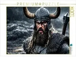 CALVENDO Puzzle Grimmiger Wikingerkrieger mit geh&ouml;rntem Helm 1000 Teile...