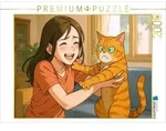 CALVENDO Puzzle Frau umarmt Katze, die das nicht will 2000 Teile Lege-Gr&ouml;&szlig;e...