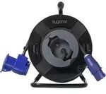 Sygonix SY-6684366 Kabeltrommel 25m Schwarz CEE-Cara-Stecker