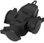 InterB&auml;r 9007-004.01 3fach-Kupplung Gummi 230V Schwarz IP44