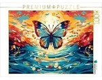 CALVENDO Puzzle Bunter Schmetterling vor Sonnenuntergang 1000 Teile Lege-Gr&ouml;&szlig;e