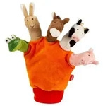 sigikid 42786 - Handschuh Tiere, Spielhandschuh mit kleinen Tieren
