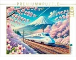 CALVENDO Puzzle Hochgeschwindigkeitszug vor dem Fujiyama 1000 Teile Lege-Gr&ouml;&szlig;e