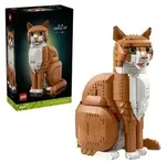 LEGO Ideas 21376 Orangefarbene Katze, Tierfigur Modell f&uuml;r Erwachsene