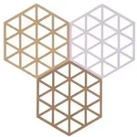 Untersetzer-Set Triangles 3 Stck. Light Terracotta/Lupine/Almond