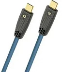 Oehlbach USB-C&reg; Kabel USB-C&reg; Stecker 1 m Petrol Geflechtschirm, vergoldete