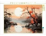 CALVENDO Puzzle Sonnenuntergang am See 1000 Teile Lege-Gr&ouml;&szlig;e 64x48cm Foto-Puzzle