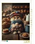 CALVENDO Puzzle In einer B&auml;ckerei probiert diese kleine Katze einen Muffin 1000