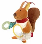 sigikid 43022 - Aktiv-Eichh&ouml;rnchen Yellow, 21 cm, Babyaktivspielzeug