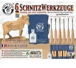 Schnitzwerkzeuge 6-tlg. In Rolle