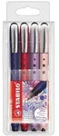 STABILO Tintenroller worker+ Wildflower Edition 0,5mm 4 St&uuml;ck Kunststoffetui
