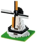 BRIXIES 200143 - Gro&szlig;e Windm&uuml;hle, 3D Konstruktionsbausatz aus Ministeinen, 315