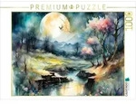 CALVENDO Puzzle Fr&uuml;hling im Mondschein 1000 Teile Lege-Gr&ouml;&szlig;e 64x48cm...