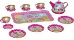 Teeservice aus Blech Funky Flowers