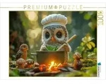 CALVENDO Puzzle S&uuml;&szlig;e Eule kocht am Lagerfeuer - K&ouml;stliche Waldgerichte von...