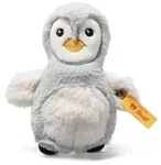 Steiff 242830 - Lio Pinguin Greifling mit Rassel, Pl&uuml;sch, 11 cm