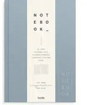 Burde Notizbuch Textil hellblau liniert A5