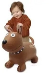 H&uuml;pftier Dog Brown HoppyDoo mit Pumpe