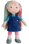 HABA 2013359001 - Stoffpuppe Auri, extralange Haare mit Regenbogenstr&auml;hnen, 30...