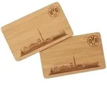 BVB Borussia Dortmund - Fr&uuml;hst&uuml;cksbrettchen aus Holz, 2er Set
