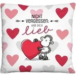 Pl&uuml;schkissen Motiv "Hab dich lieb"
