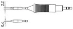Weller RTM 022 S L&ouml;tspitze Mei&szlig;elform, gerade Spitzen-Gr&ouml;&szlig;e 2.2mm Inhalt 1St.