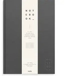 Burde Notizbuch Textil dunkelgrau liniert A4