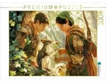 CALVENDO Puzzle Ein Motiv aus dem Kalender "B&uuml;cher, Liebe und ein kleiner Hund" 1000