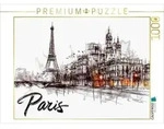 CALVENDO Puzzle Paris 1000 Teile Lege-Gr&ouml;&szlig;e 64x48cm Foto-Puzzle f&uuml;r gl&uuml;ckliche