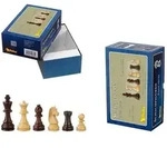 Schachfiguren Barbarossa, K&ouml;nigsh&ouml;he 78 mm, gewichtet, in Setup Box