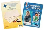 PEBARO 327/BUCH - 4 Laubs&auml;geplatten aus Birkenholz mit Laubs&auml;gebuch, Gr&ouml;&szlig;e DIN A4