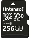 Intenso Professional miniSDXC-Karte Retail 256 GB Class 10, UHS-I U3, v30 Video Speed