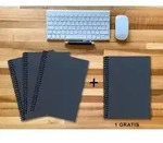 A 4 Notizbuch - Set, 3+1 gratis, Luxury 80 Seiten BLAU NEW LAPISLAZULI GLITTER-OPTIK,