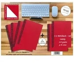 A 6 Notizbuch - Set, 5+1 gratis, Luxury 80 Seiten ROT JUPITER GLITTER-OPTIK, to...