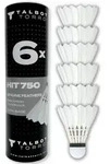 Talbot-Torro 479082 - Badmintonball HIT 750, Naturfederball, 6er-Set, Speed 77, f&uuml;r