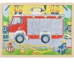 Schichtenpuzzle Feuerwehreinsatz