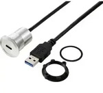 USB-C&reg; (3.1) Buchse/USB-A (3.0) Stecker 1 m Kabel silber TC-13376308 TRU COMPONENTS