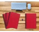 A 4 Notizbuch - Set, 3+1 gratis, Luxury 80 Seiten ROT JUPITER GLITTER-OPTIK,...