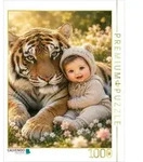 CALVENDO Puzzle Im Schutz des Tigers 1000 Teile Lege-Gr&ouml;&szlig;e 64x48cm...