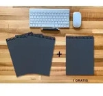 A 4 Notizblock - Set, 3+1 gratis, Luxury 80 Seiten BLAU NEW LAPISLAZULI