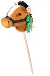 Heunec 740051 - Steckenpferd mit Plakette und Sound, Pl&uuml;sch/Holz, hellbraun,...