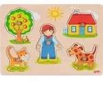Katze, Hund,... Steckpuzzle