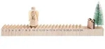 Schiebe-Adventskalender Engel Holz 35x2,5x10,5cm 100%